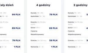 Cennik Suntago: cały dzień 99 PLN, 4 godziny 79 PLN, 2 godziny 59 PLN. Sprawdź, ile kosztuje bilet do Suntago dla Ciebie!
