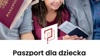 Rodzina z paszportami, gotowa na podróż. Złóż wniosek o paszport dla dziecka online.