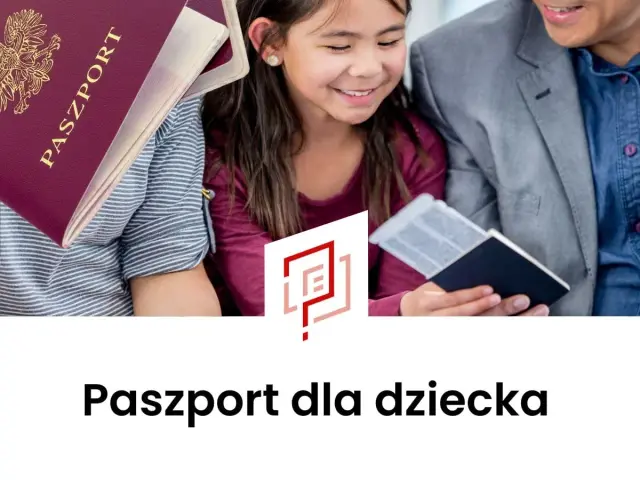 Rodzina z paszportami, gotowa na podróż. Złóż wniosek o paszport dla dziecka online.